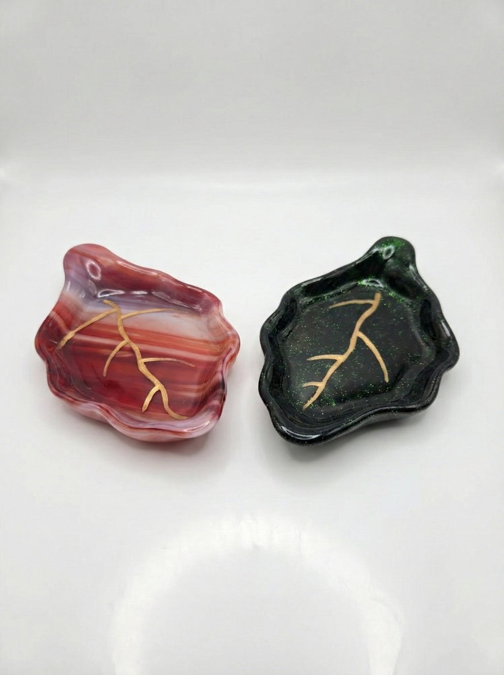 Gilded Forest: Fused Glass Leaf Trays