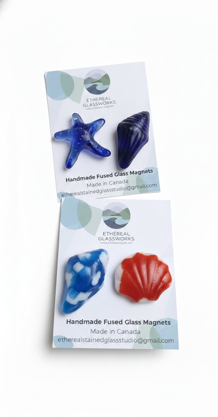 Tidal Fused Glass Magnets