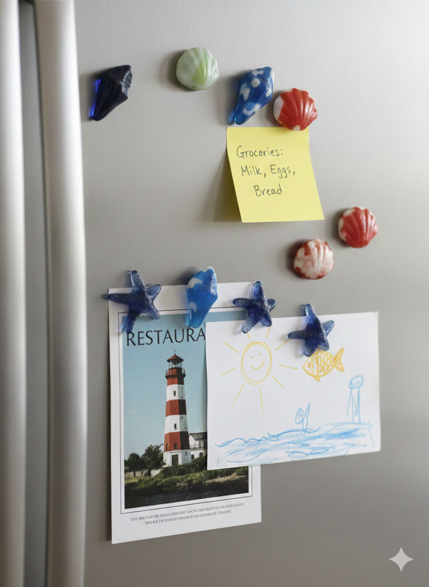 Tidal Fused Glass Magnets