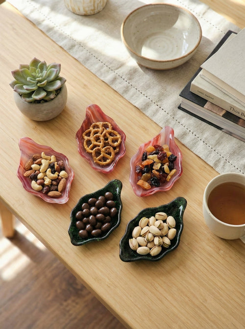 Gilded Forest: Fused Glass Leaf Trays
