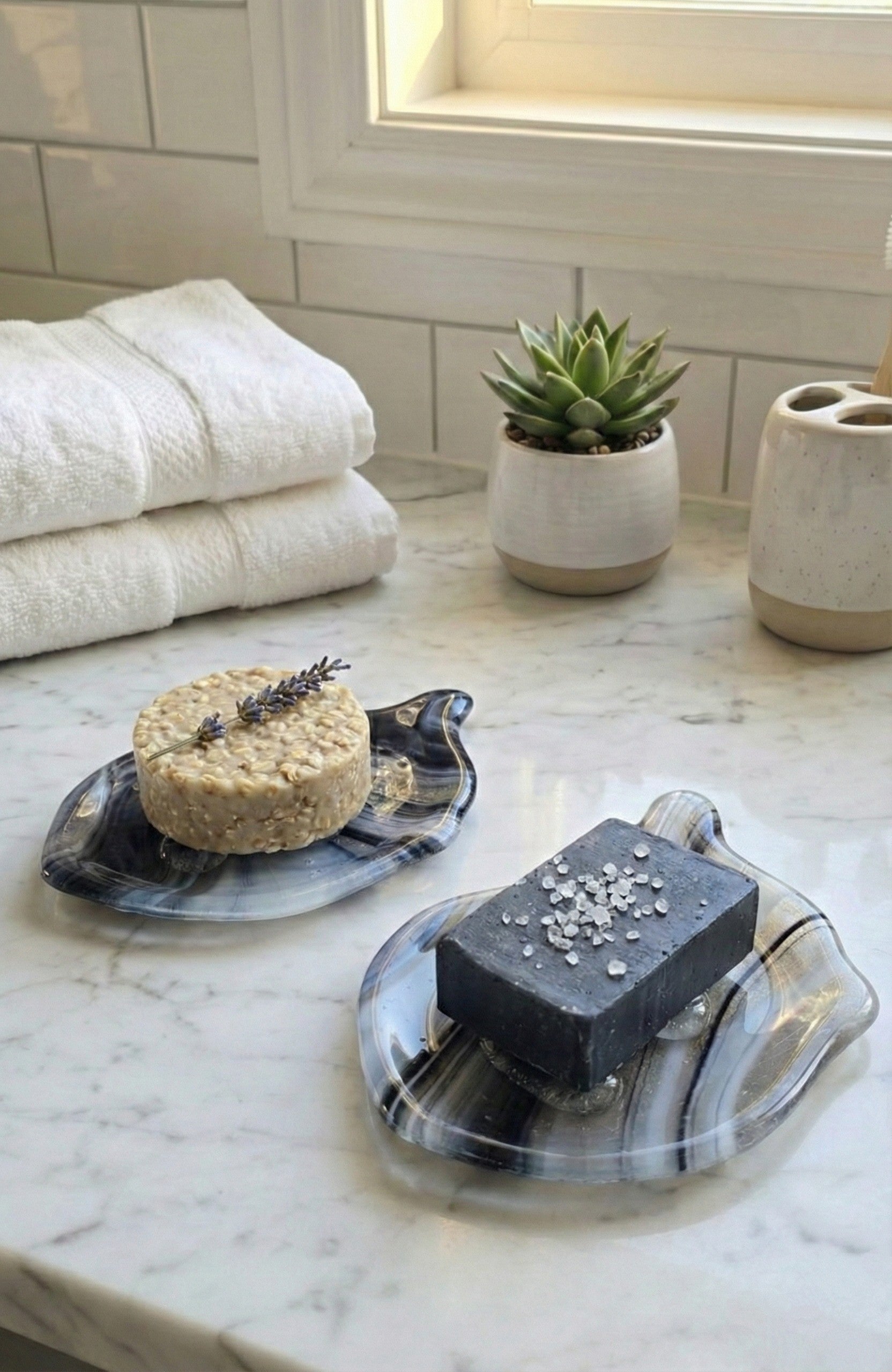 Whale of a Wash: Handmade Fused Glass Soap Dishes