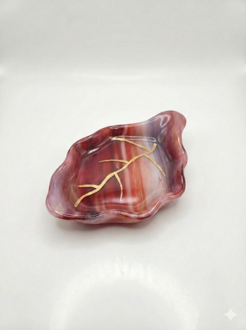 Gilded Forest: Fused Glass Leaf Trays